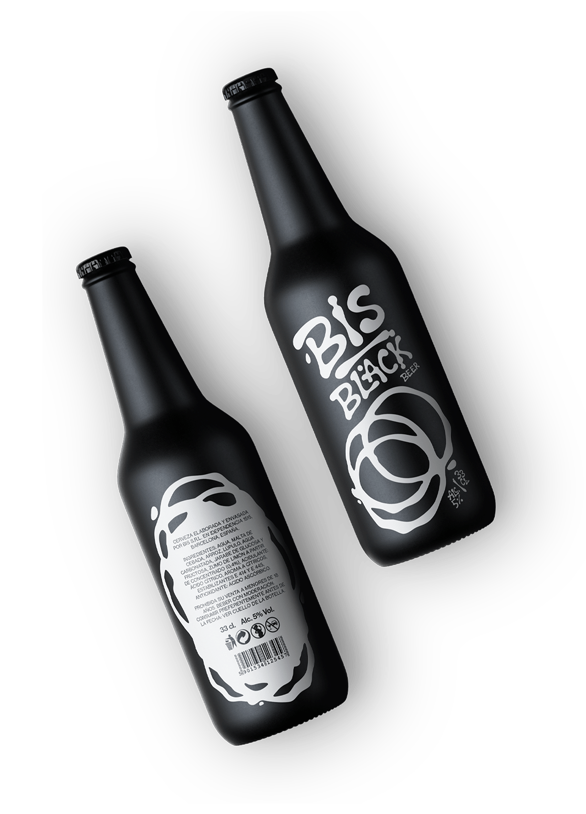 Botellas en black